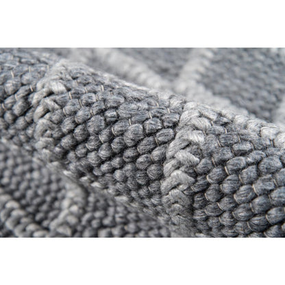 Contemporary Rectangle Area Rug, Charcoal, 5' X 7'