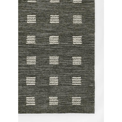 Contemporary Rectangle Area Rug, Charcoal, 5' X 8'
