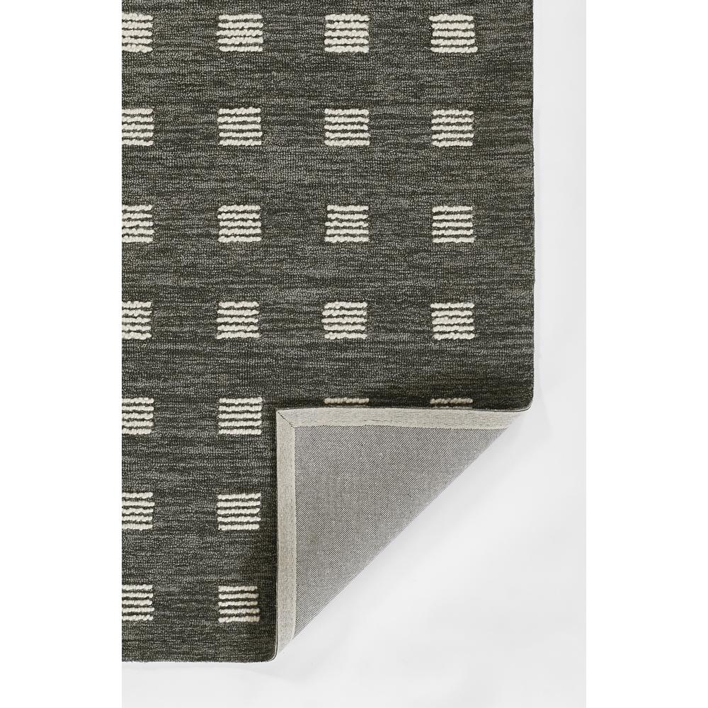 Contemporary Rectangle Area Rug, Charcoal, 5' X 8'