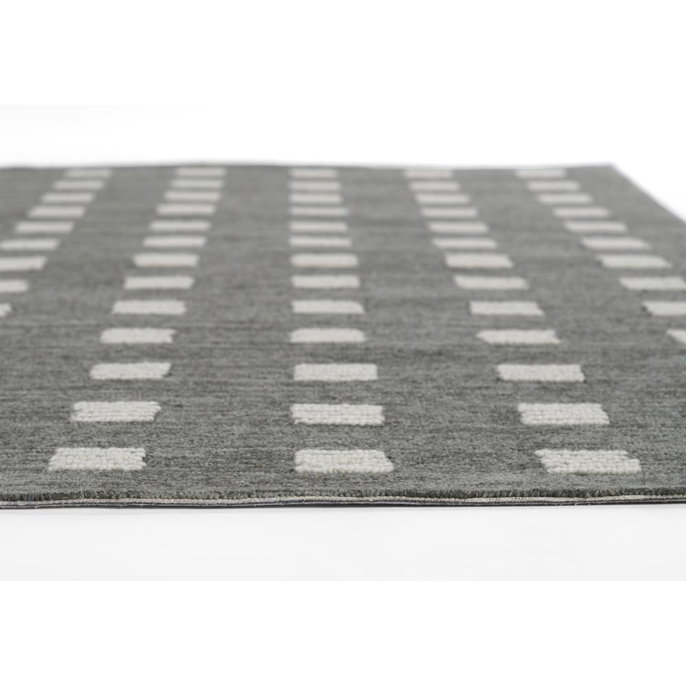 Contemporary Rectangle Area Rug, Charcoal, 5' X 8'