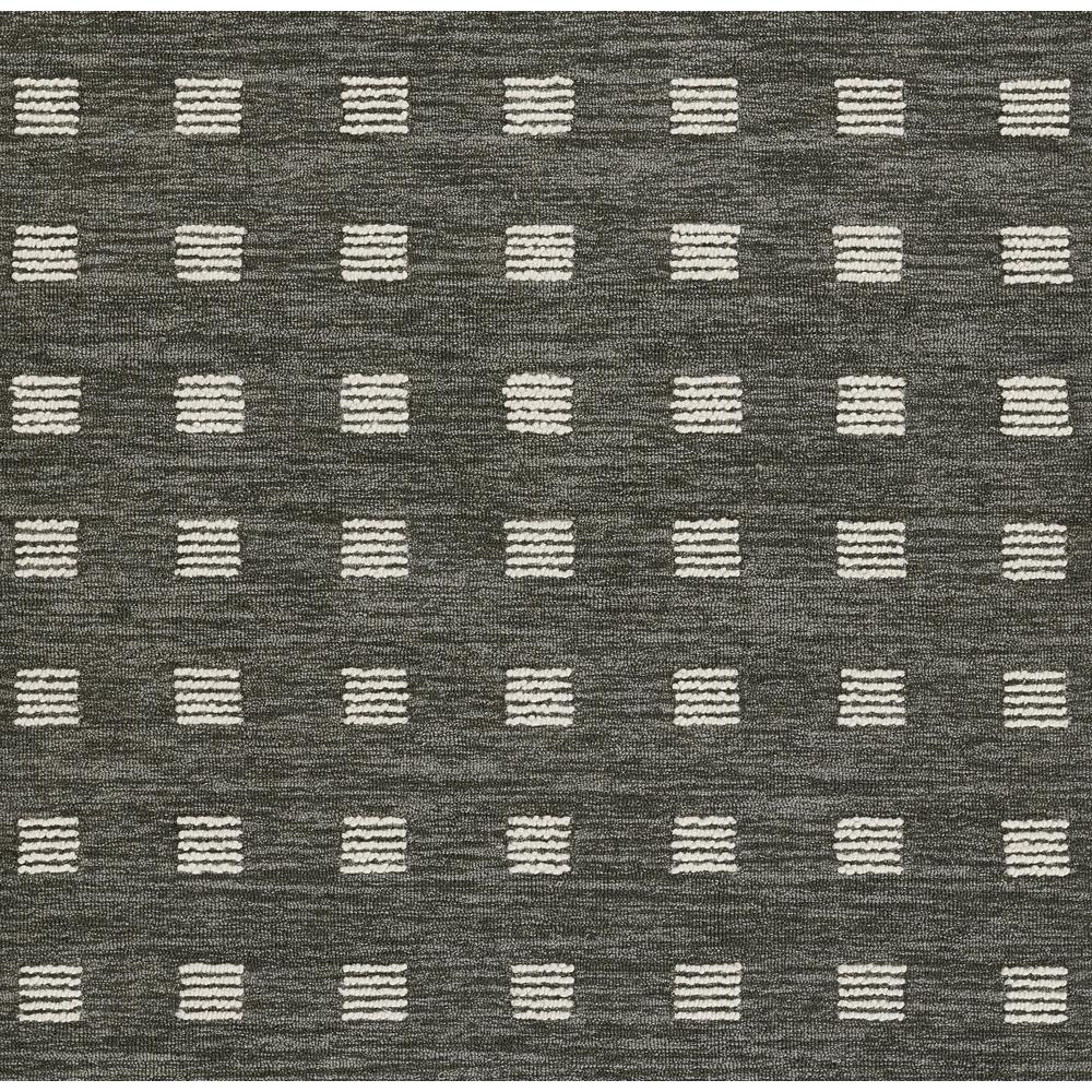 Contemporary Rectangle Area Rug, Charcoal, 5' X 8'