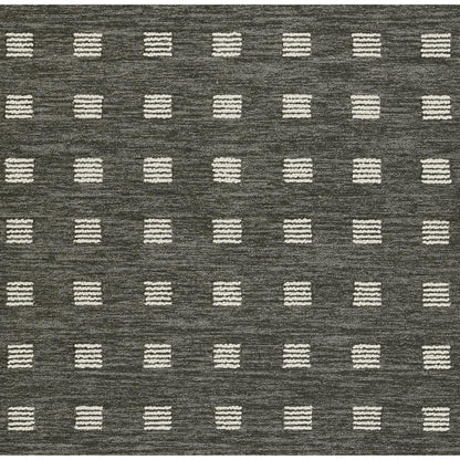 Contemporary Rectangle Area Rug, Charcoal, 5' X 8'