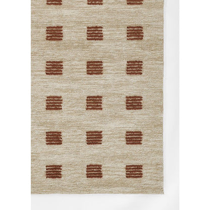 Contemporary Rectangle Area Rug, Rust, 5' X 8'