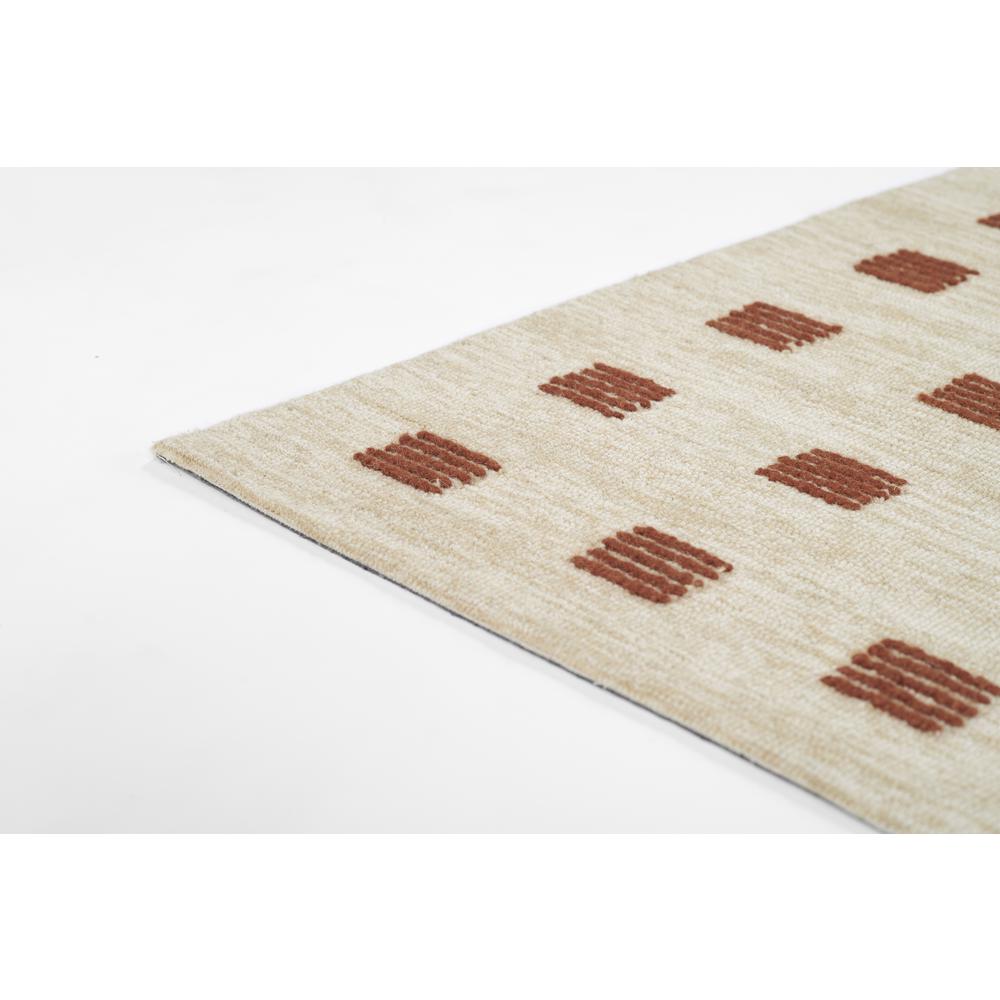 Contemporary Rectangle Area Rug, Rust, 5' X 8'