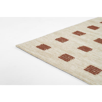 Contemporary Rectangle Area Rug, Rust, 5' X 8'
