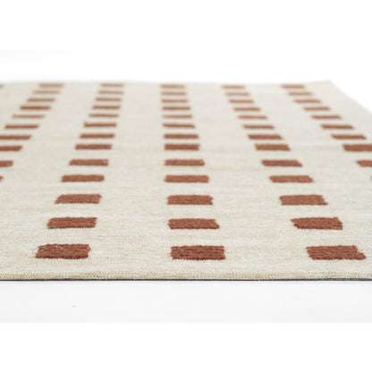Contemporary Rectangle Area Rug, Rust, 5' X 8'