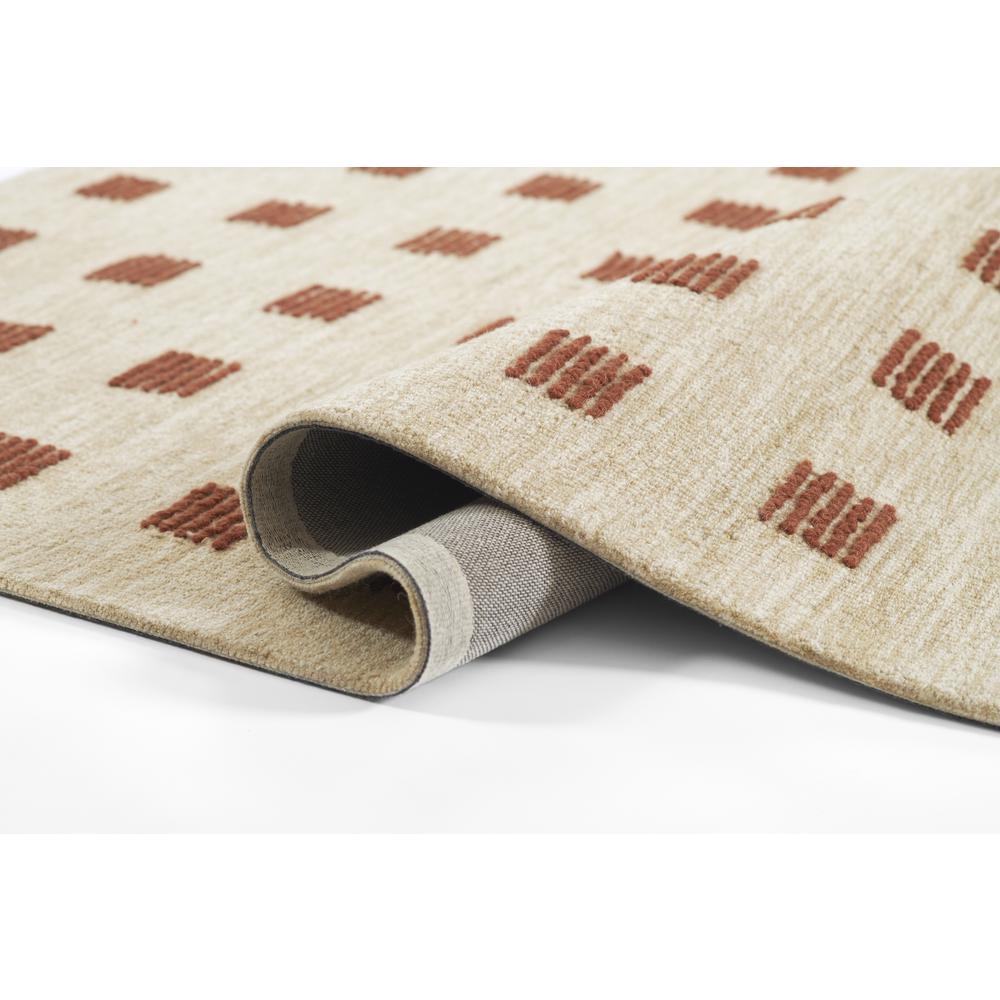 Contemporary Rectangle Area Rug, Rust, 5' X 8'