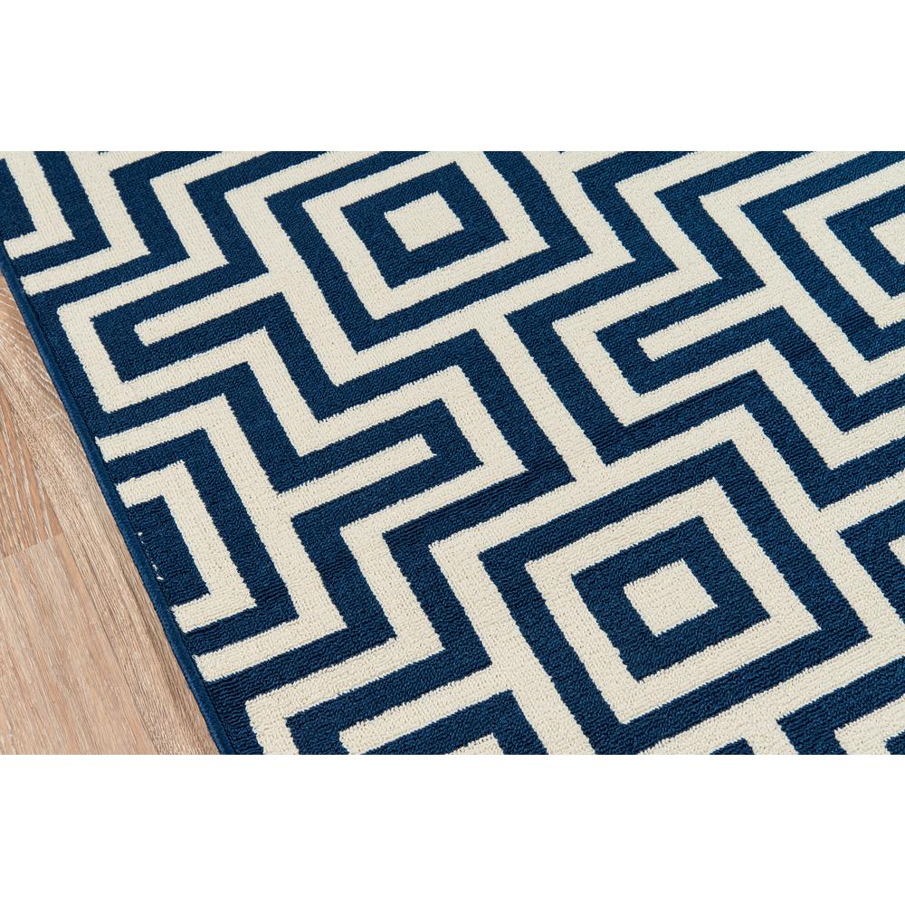 Contemporary Rectangle Area Rug, Navy, 3'11" X 5'7"