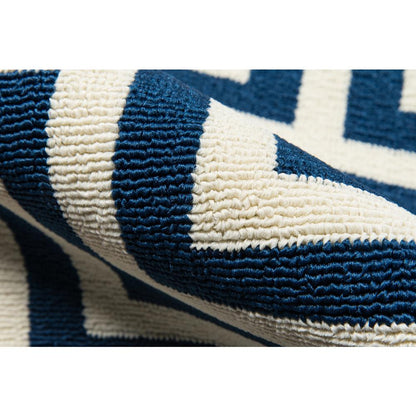 Contemporary Rectangle Area Rug, Navy, 3'11" X 5'7"