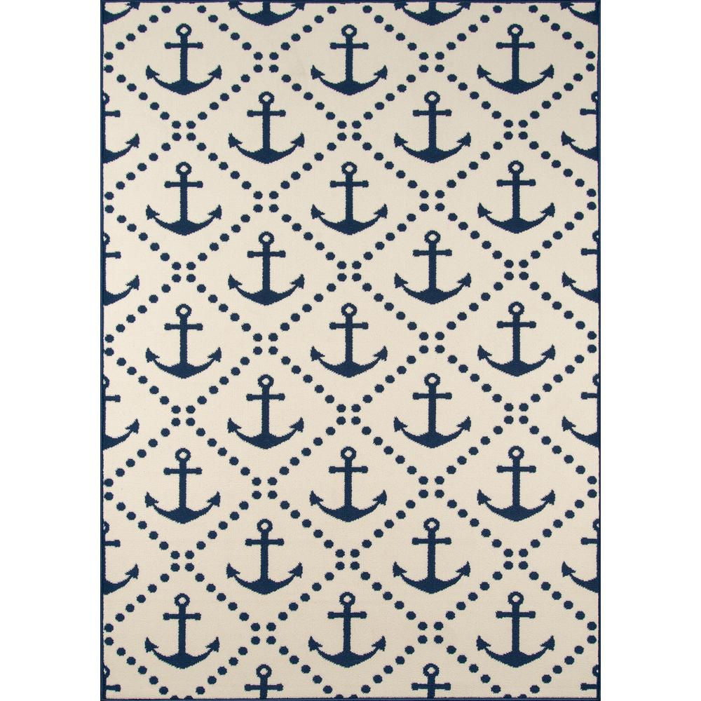 Contemporary Rectangle Area Rug, Ivory, 3'11" X 5'7"