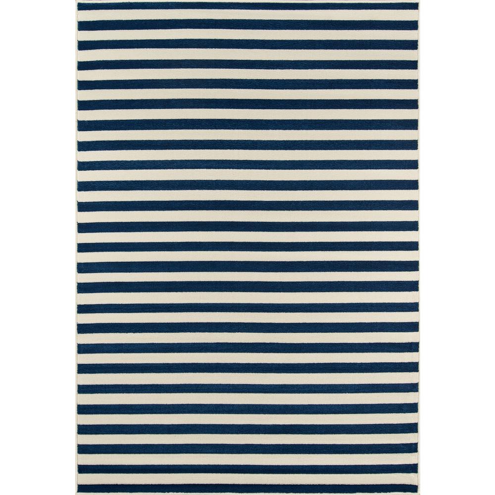 Contemporary Rectangle Area Rug, Navy, 3'11" X 5'7"