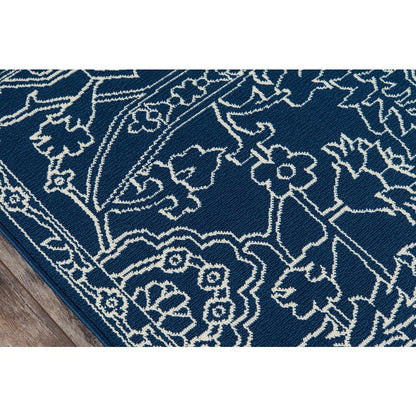 Traditional Rectangle Area Rug, Blue, 3'11" X 5'7"