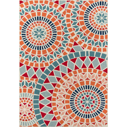 Contemporary Rectangle Area Rug, Multi, 3'11" X 5'7"