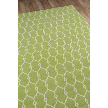 Contemporary Rectangle Area Rug, Green, 3'11" X 5'7"