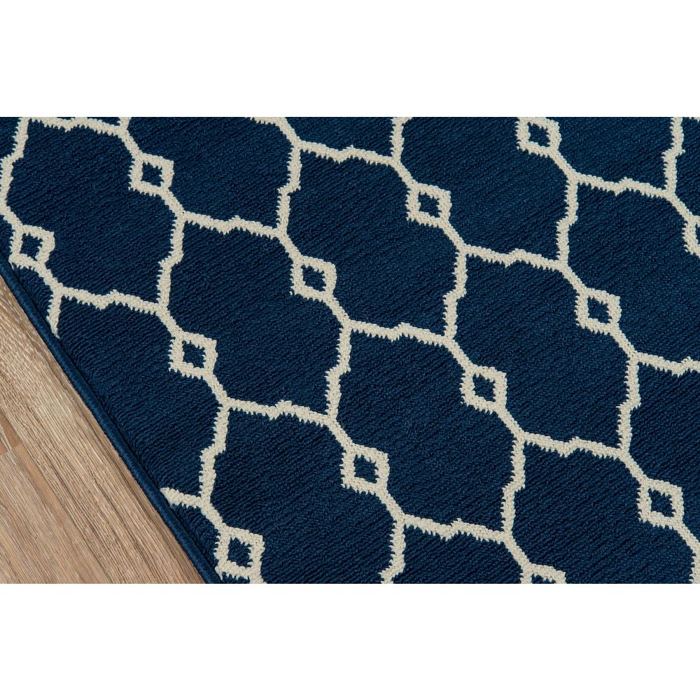 Contemporary Rectangle Area Rug, Navy, 3'11" X 5'7"