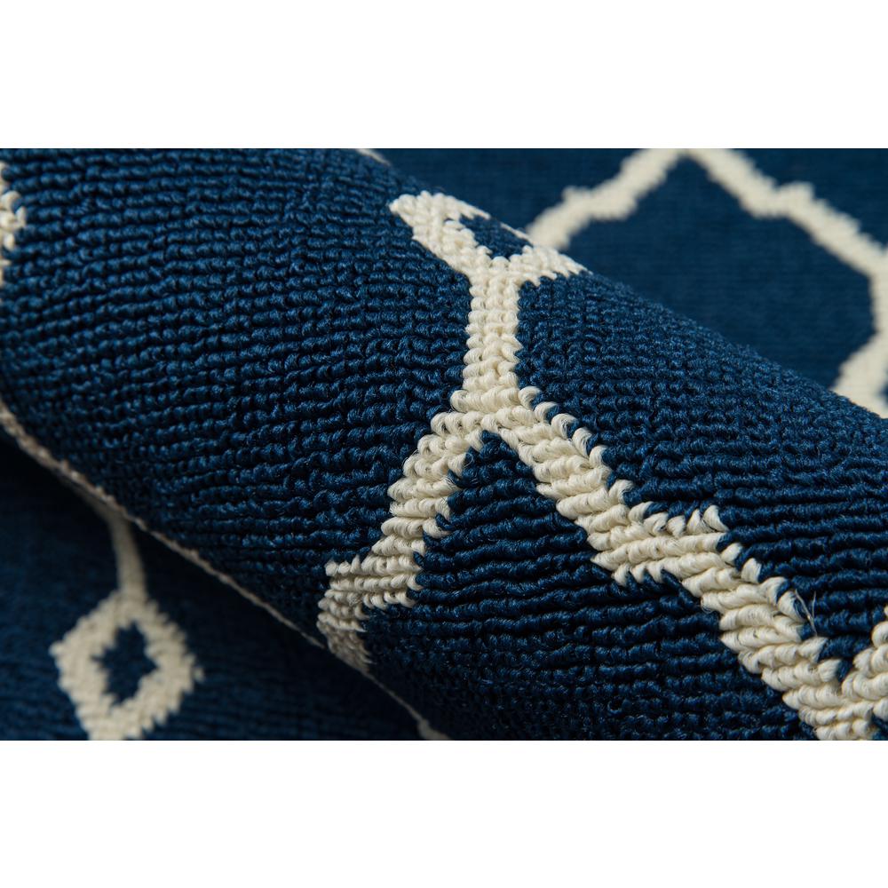 Contemporary Rectangle Area Rug, Navy, 3'11" X 5'7"