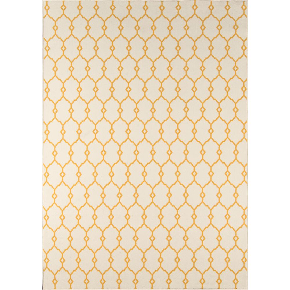 Contemporary Rectangle Area Rug, Yellow, 3'11" X 5'7"