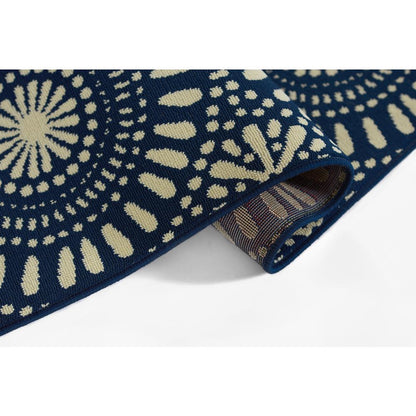Transitional Rectangle Area Rug, Navy, 3'11" X 5'7"