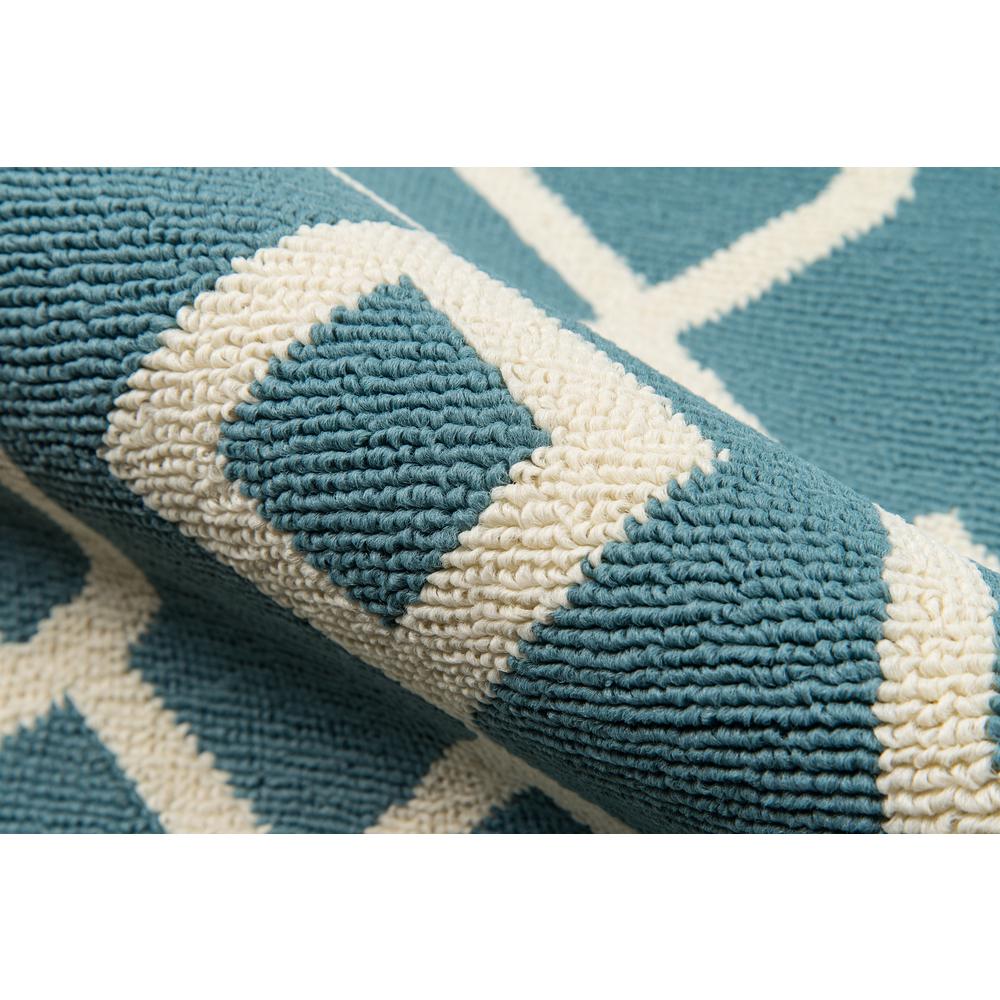 Contemporary Rectangle Area Rug, Blue, 3'11" X 5'7"