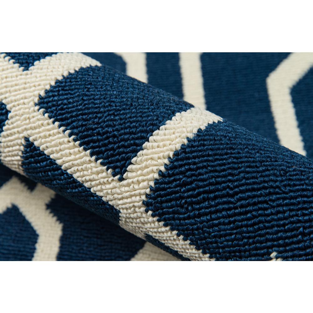 Contemporary Rectangle Area Rug, Navy, 3'11" X 5'7"