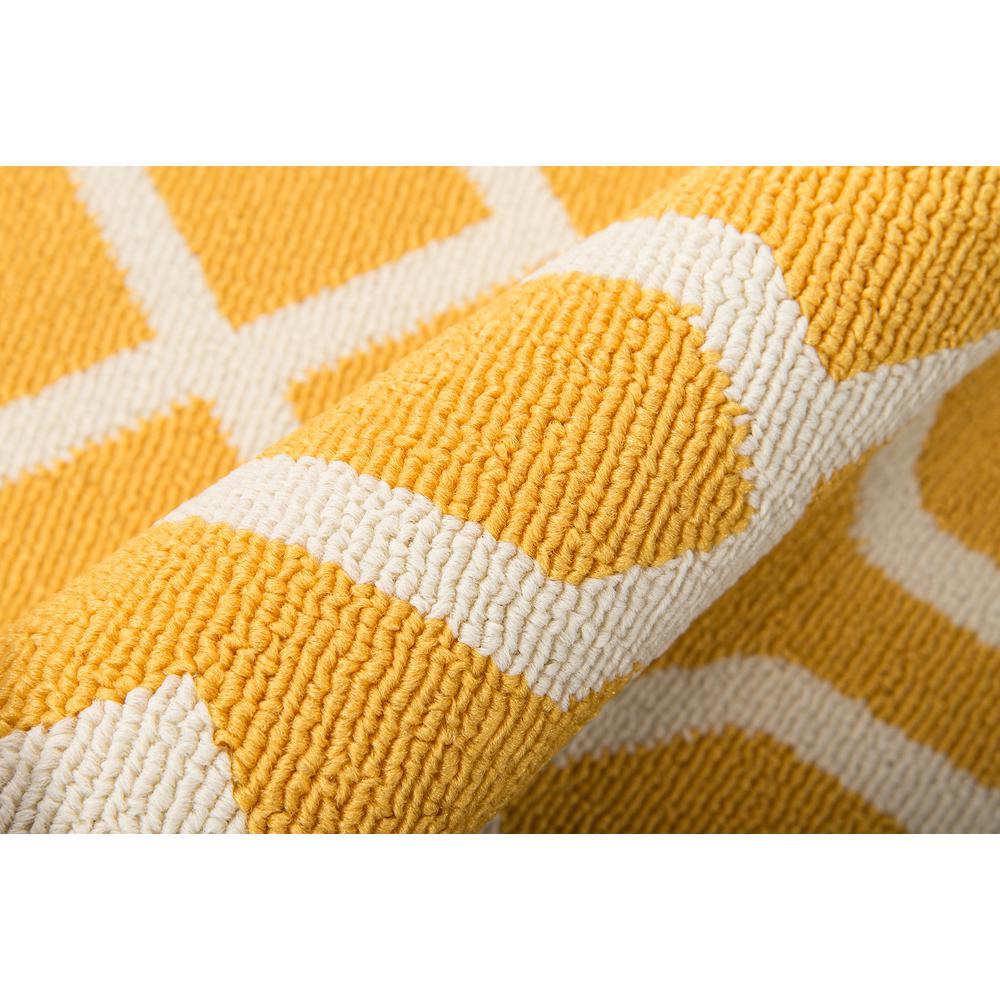 Contemporary Rectangle Area Rug, Yellow, 3'11" X 5'7"