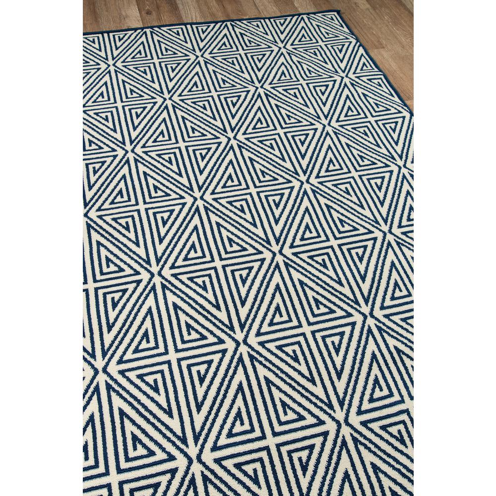 Contemporary Rectangle Area Rug, Navy, 3'11" X 5'7"