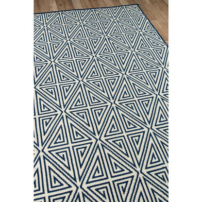 Contemporary Rectangle Area Rug, Navy, 3'11" X 5'7"
