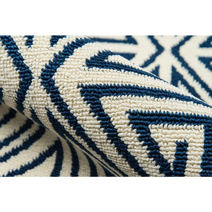 Contemporary Rectangle Area Rug, Navy, 3'11" X 5'7"