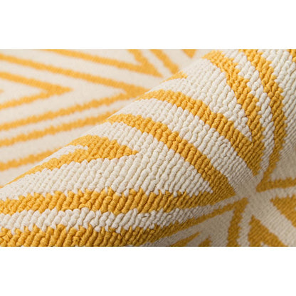 Contemporary Rectangle Area Rug, Yellow, 3'11" X 5'7"