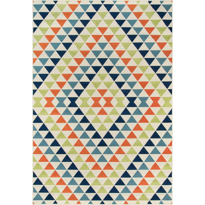 Contemporary Rectangle Area Rug, Multi, 3'11" X 5'7"
