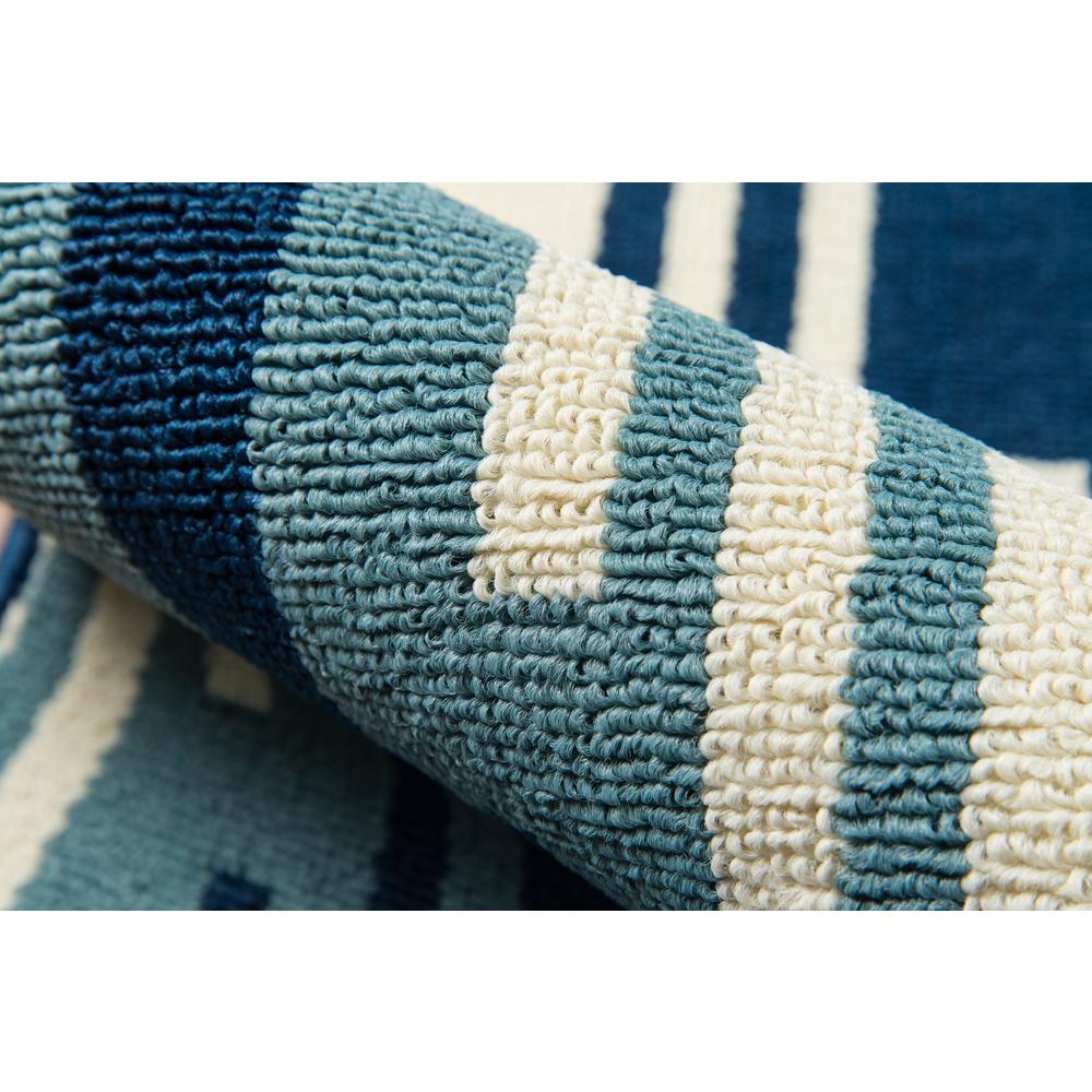 Contemporary Rectangle Area Rug, Blue, 3'11" X 5'7"