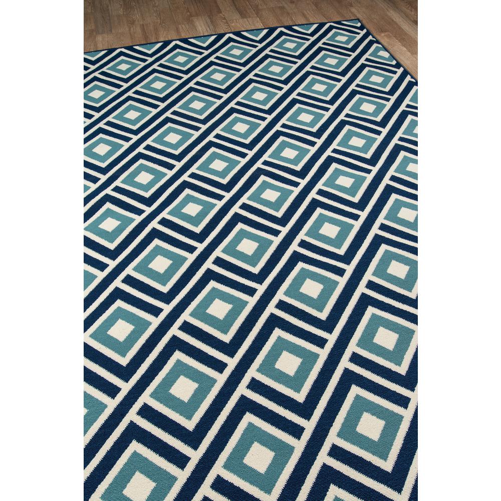 Contemporary Rectangle Area Rug, Blue, 3'11" X 5'7"