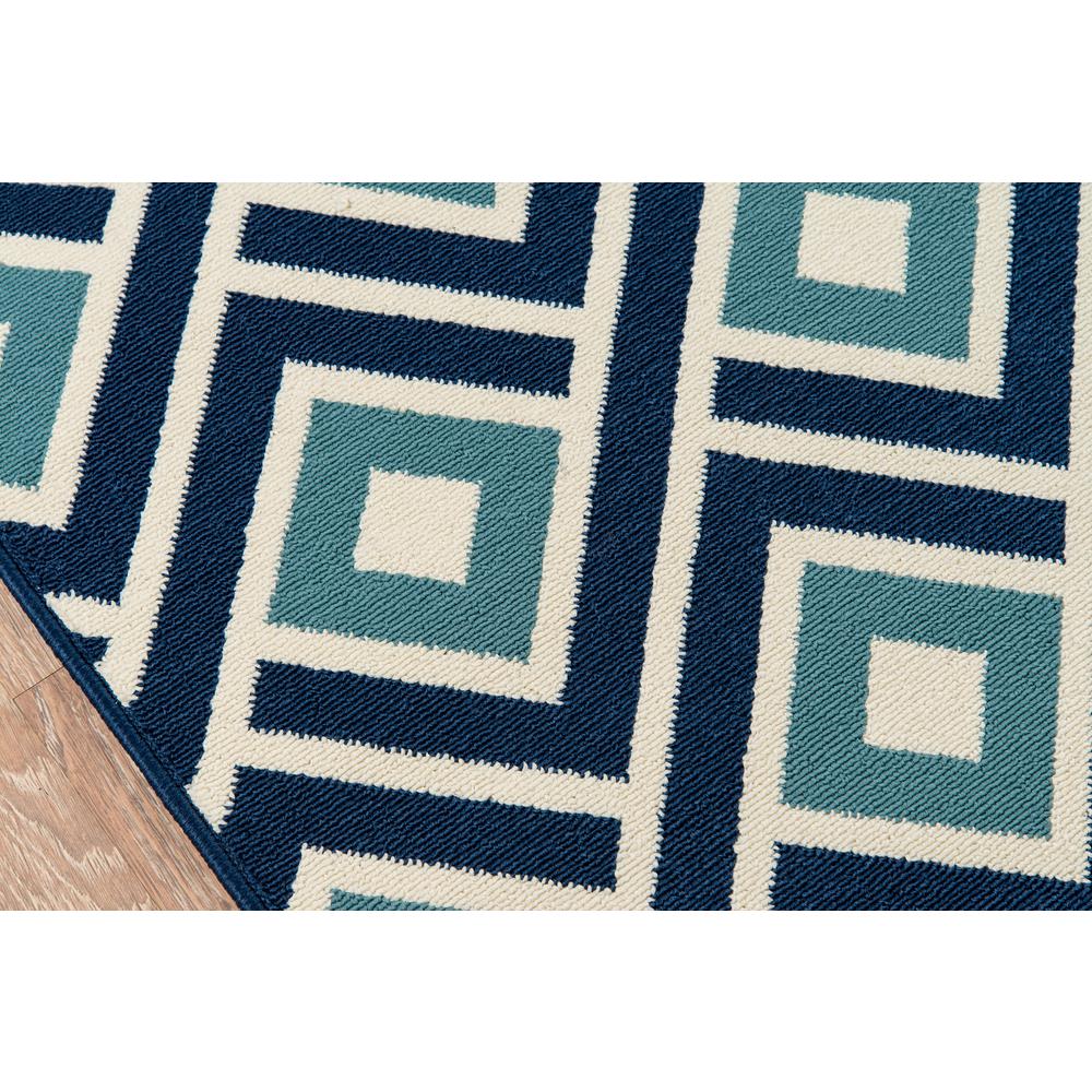Contemporary Rectangle Area Rug, Blue, 3'11" X 5'7"