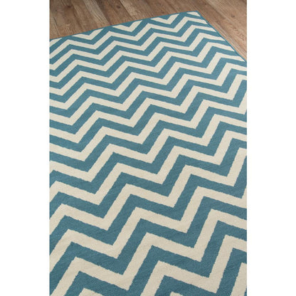 Contemporary Rectangle Area Rug, Blue, 3'11" X 5'7"