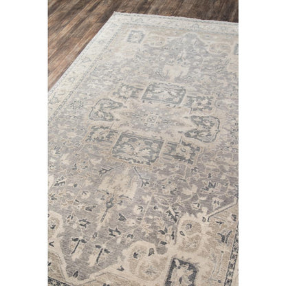 Traditional Rectangle Area Rug, Grey, 7'6" X 9'6"