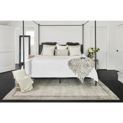 Contemporary Rectangle Area Rug, Grey, 8' X 10'