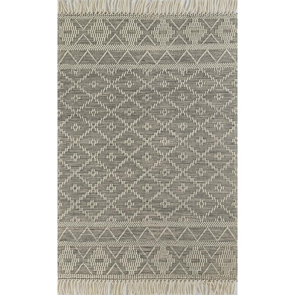 Contemporary Rectangle Area Rug, Charcoal, 3'6" X 5'6"