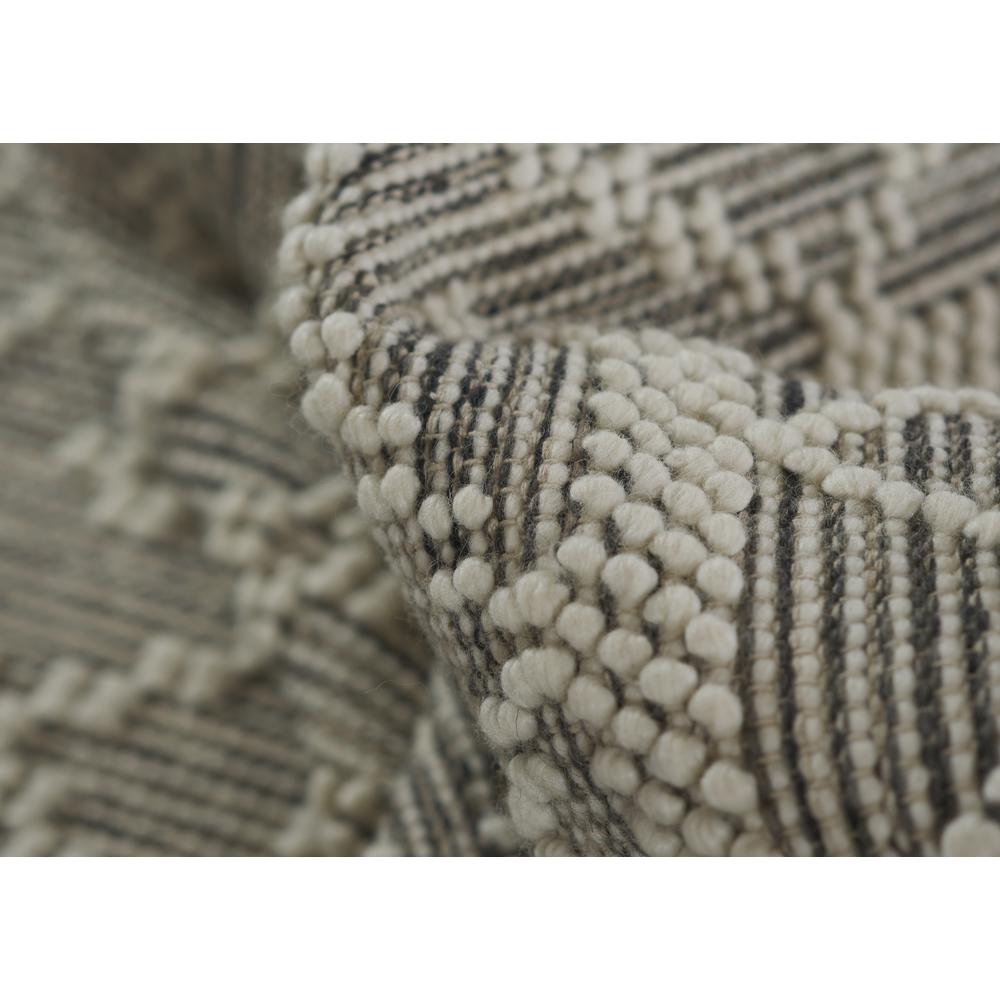 Contemporary Rectangle Area Rug, Charcoal, 3'6" X 5'6"