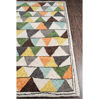 Modern Rectangle Area Rug, Multi, 7'6" X 9'6"