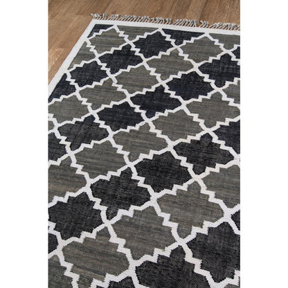 Contemporary Rectangle Area Rug, Charcoal, 3'3" X 5'3"