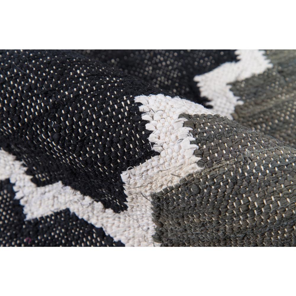 Contemporary Rectangle Area Rug, Charcoal, 3'3" X 5'3"