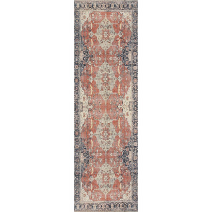 Traditional Rectangle Area Rug, Rust, 5'6" X 8'6"