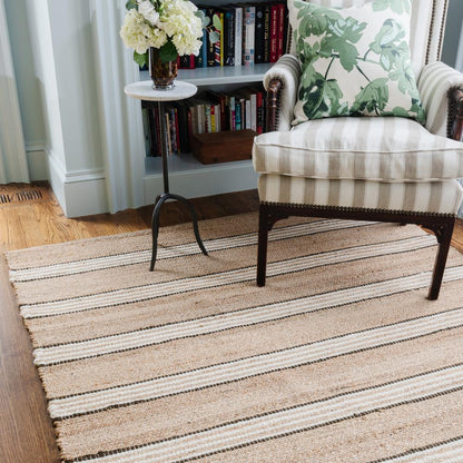 Contemporary Rectangle Area Rug, Brown, 5' X 8'