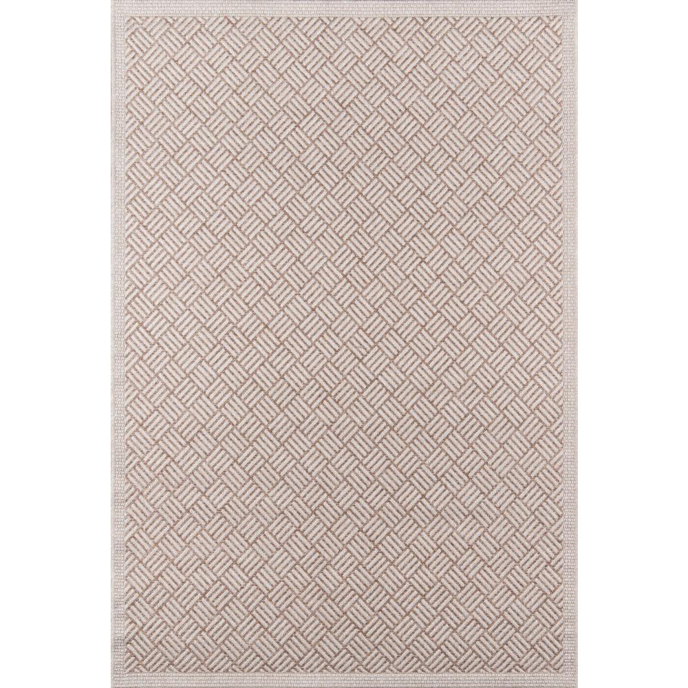 Contemporary Runner Area Rug, Tan, 2'7" X 7'6" Runner