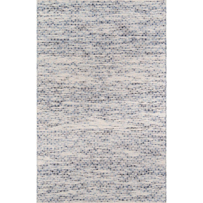 Contemporary Rectangle Area Rug, Blue, 5' X 8'