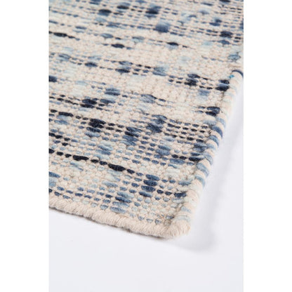 Contemporary Rectangle Area Rug, Blue, 5' X 8'