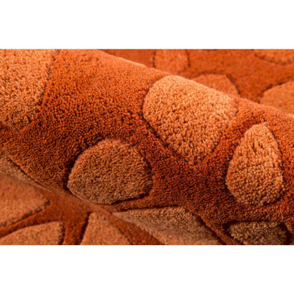 Contemporary Rectangle Area Rug, Paprika, 8' X 10'