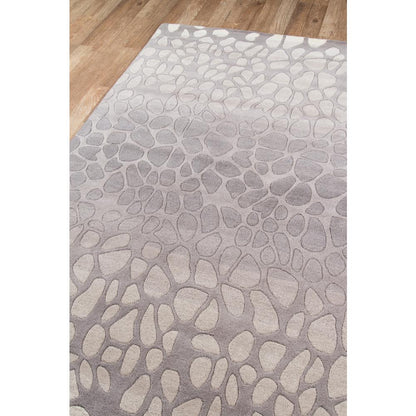 Contemporary Rectangle Area Rug, Silver, 8' X 10'