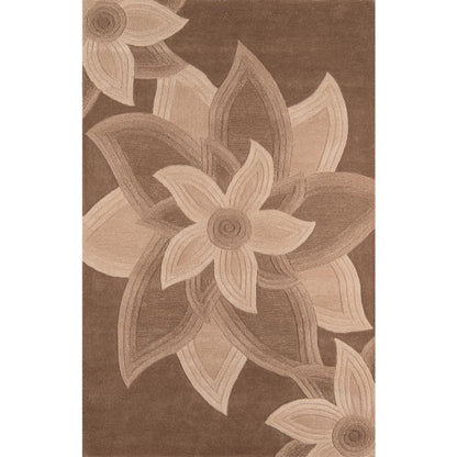 Transitional Rectangle Area Rug, Mocha, 8' X 10'