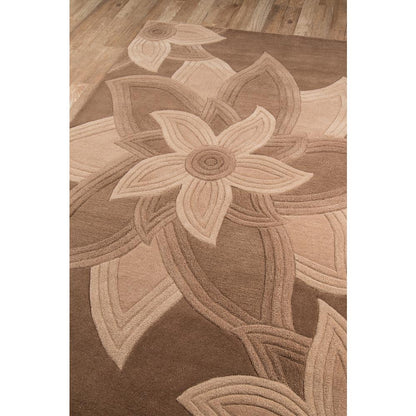 Transitional Rectangle Area Rug, Mocha, 8' X 10'